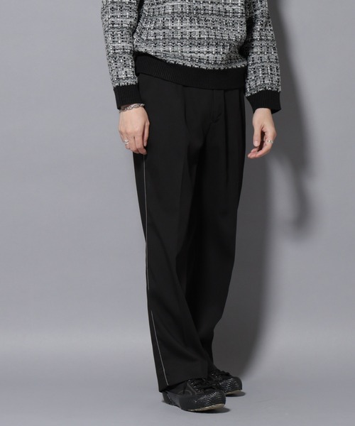 NANO universe（ナノユニバース）の「ウォーム側章ストレートスラックス（スラックス・メンズ・ブラック/チャコール/ベージュ・S/M/L/XL）」の18枚目の写真