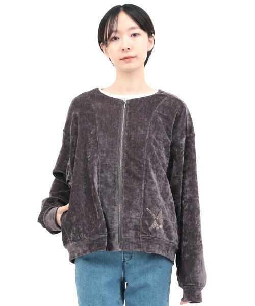 チチカカ（チチカカ）の「マットモールジップカーディガン（カーディガン/ボレロ・レディース・グリーン/ダークブラウン/ブルー・FREE）」の14枚目の写真