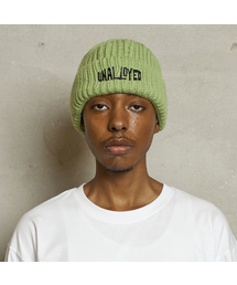 UNALLOYED（アナロイド）の「ロゴビッグビーニー / ライトグリーン（ニットキャップ/ビーニー）」