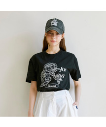 SLOWLOLLI（スローローリ）の「Lettering print ball cap - Pink（キャップ）」