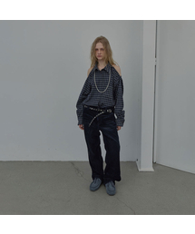 LCDC TM（エルシーディーシーティーエム）の「CHECKED HALTERNECK SHIRT (NAVY)（シャツ/ブラウス）」