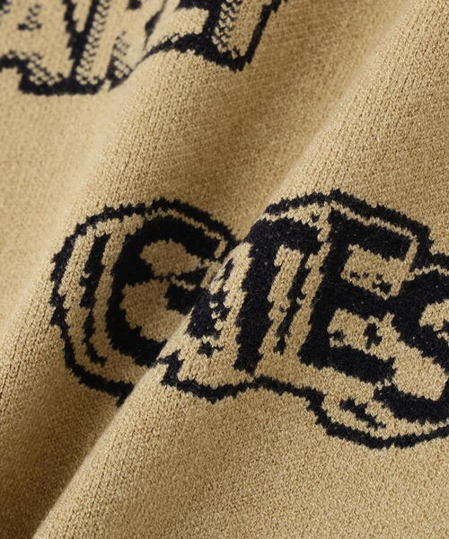 PEARLY GATES】14GダブルJQ×ワッペン風ハイネックニットプルオーバー