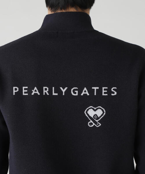 PEARLY GATES（パーリーゲイツ）の「【PEARLY GATES】14GダブルJQ×ワッペン風ハイネックニットプルオーバー（Tシャツ/カットソー・メンズ・ベージュ/ネイビー/ホワイト・MEDIUM/LARGE/XX-LARGE/X-LARGE）」の22枚目の写真