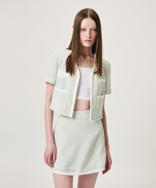 ETMON(エトモン)の「Summer Tweed Mini Skirt, Mint(スカート・レディース・その他・SMALL/MEDIUM)」の3枚目の写真