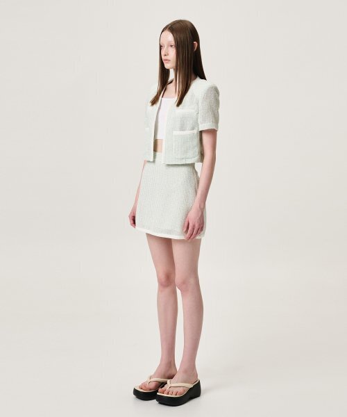 ETMON(エトモン)の「Summer Tweed Mini Skirt, Mint(スカート・レディース・その他・SMALL/MEDIUM)」の5枚目の写真