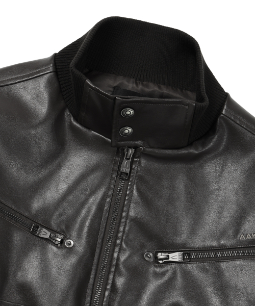 AAKAM（アーカム）の「High-Neck Leather Jacket (Brown)（ライダースジャケット・レディース・その他・1/2）」の14枚目の写真