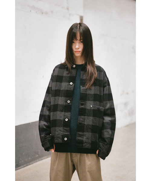 HORLISUN(ホーリーサン)の「Liverty Buffalo Check Trucker Jacket Charcoal(その他アウター・メンズ・その他・SMALL/MEDIUM/LARGE)」の15枚目の写真