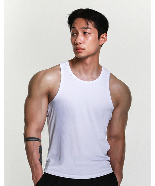 RVD(アールブイディー)の「トラベルウェアソフトタッチゴルジストリンガー(メランジホワイト)(Tシャツ/カットソー・メンズ・その他・MEDIUM/LARGE/X-LARGE)」の2枚目の写真