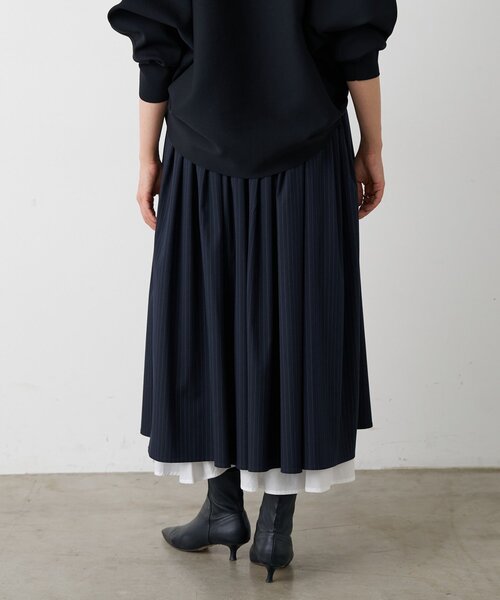 BEARDSLEY（ビアズリー）の「レイヤードギャザースカート（スカート・レディース・ネイビー・FREE）」の7枚目の写真
