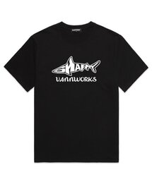 BIG SHARK LOGO オーバーサイズ 半袖Tシャツ (VS0068) ブラック
