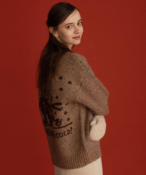 URBAN RESEARCH Sonny Label(アーバンリサーチサニーレーベル)の「オガワナツミ コラボニット(ニット/セーター・レディース・ブラウン/グレー/ブルー・FREE)」の5枚目の写真