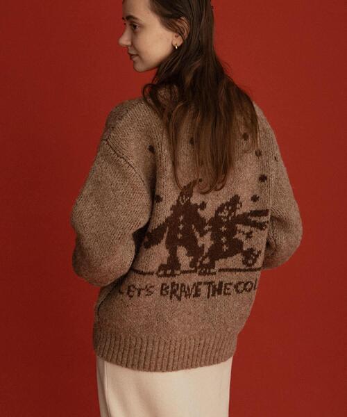 URBAN RESEARCH Sonny Label(アーバンリサーチサニーレーベル)の「オガワナツミ コラボニット(ニット/セーター・レディース・ブラウン/グレー/ブルー・FREE)」の7枚目の写真