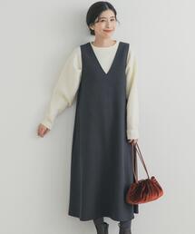 URBAN RESEARCH DOORS | メランジBACKタックフレアジャンスカ(ワンピース)