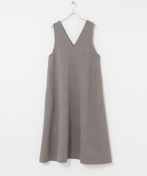 URBAN RESEARCH DOORS（アーバンリサーチドアーズ）の「メランジBACKタックフレアジャンスカ（ワンピース・レディース・グレー/チャコールグレー・FREE）」の10枚目の写真