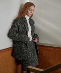 A.RIFF（エイリフ）の「ヘリンボーンミニスカート-ブラック（スカート）」