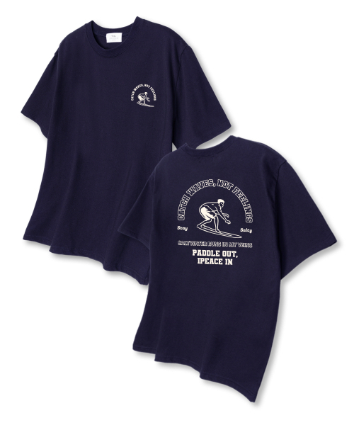 TI.GLAKE(ティーグレイク)の「ナットフィリング オーバーサイズ 半袖Tシャツ ネイビー(Tシャツ/カットソー・レディース・その他・LARGE/X-LARGE/XX-LARGE)」の1枚目の写真