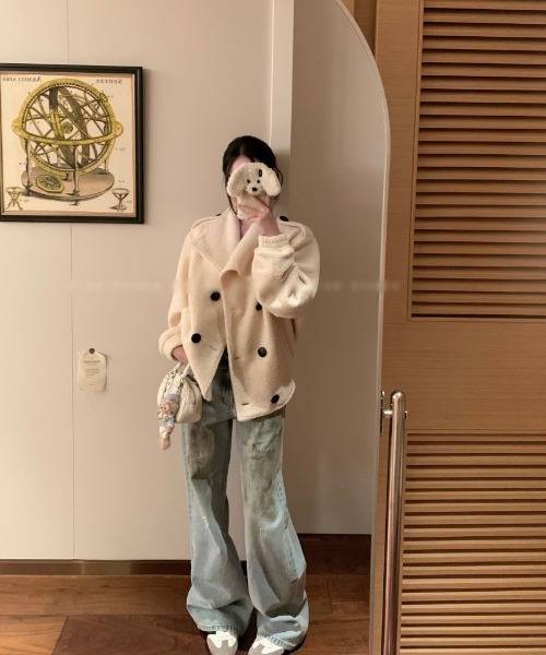 Ritzy（リッツィー）の「フェイクムートンコート（ムートンコート・レディース・ベージュ・M）」の17枚目の写真