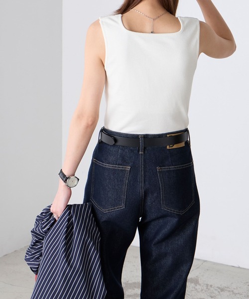 BONLECILL(ボンルシール)の「カップ付きスクエアネックタンクトップ(タンクトップ・レディース・モカ/ミント/オレンジ/ブラウン/レッド/ピンク/アイボリー/ブラック/チャコールグレー/ブルー・S/M/L/LL)」の16枚目の写真