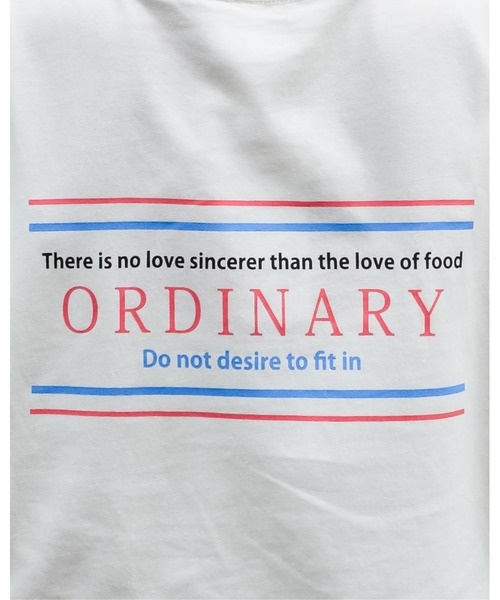 spiritoso(スピリトーゾ)の「ORDINARYプリントロングTシャツ(Tシャツ/カットソー・レディース・サックスブルー/オリーブ/オフホワイト・FREE)」の4枚目の写真
