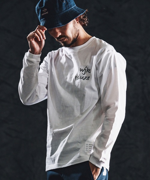wjk reluxe（ダブルジェーケーリラックス）の「mlt5530-dry touch embroidery LS tee ロングスリーブカットソー(WR26S-23)（Tシャツ/カットソー・メンズ・ホワイト/ブラック/ネイビー・XL/L/M/S）」の14枚目の写真