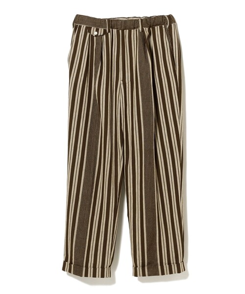 BEAMS PLUS(ビームスプラス)の「2 Pleats Relax Trousers Indian Oxford Stripe(その他パンツ・メンズ・ベージュ/ブラウン・L/S/M)」の4枚目の写真