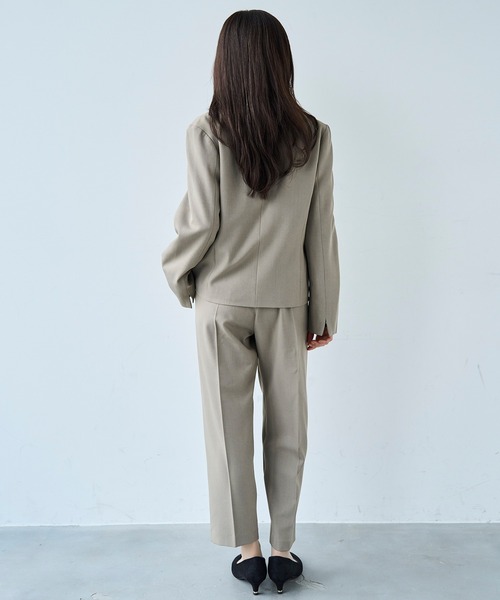 mil(ミル)の「Vネック ノーカラージャケット 【セットアップ対応】【585146】(ノーカラージャケット・レディース・ブラック/ライトベージュ/グレイッシュベージュ・S/M)」の21枚目の写真
