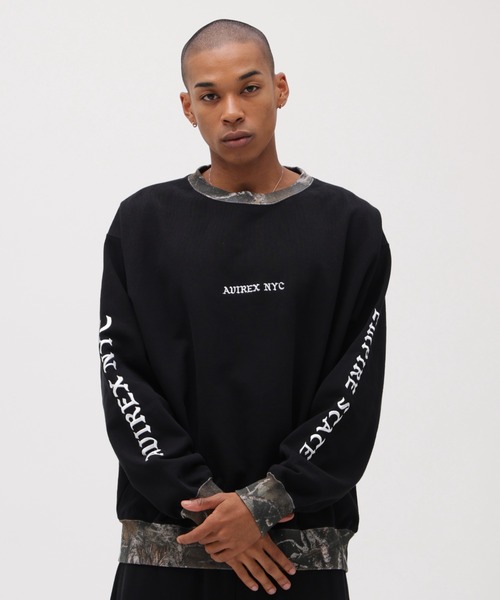 AVIREX(アヴィレックス)の「CREW NECK SWEAT "REAL TREE CAMO" / クルーネックスウェット リアルツリーカモ / AVIREX / アヴィレックス(スウェット・メンズ・ブラック/その他2・X-LARGE/LARGE/MEDIUM)」の2枚目の写真