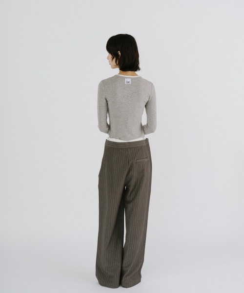 duei(デュイ)の「コンパクトリンガーロングスリーブTシャツ(Tシャツ/カットソー・レディース・イエロー/グレー/ブラック/ホワイト・FREE)」の14枚目の写真