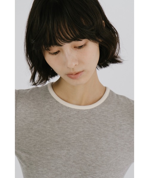 duei(デュイ)の「コンパクトリンガーロングスリーブTシャツ(Tシャツ/カットソー・レディース・イエロー/グレー/ブラック/ホワイト・FREE)」の11枚目の写真