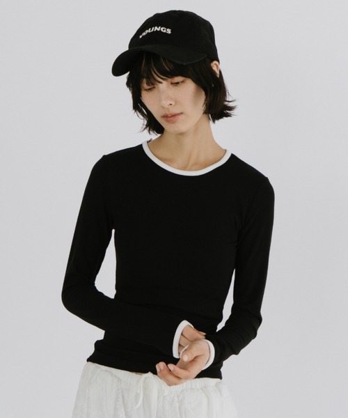 duei(デュイ)の「コンパクトリンガーロングスリーブTシャツ(Tシャツ/カットソー・レディース・イエロー/グレー/ブラック/ホワイト・FREE)」の16枚目の写真