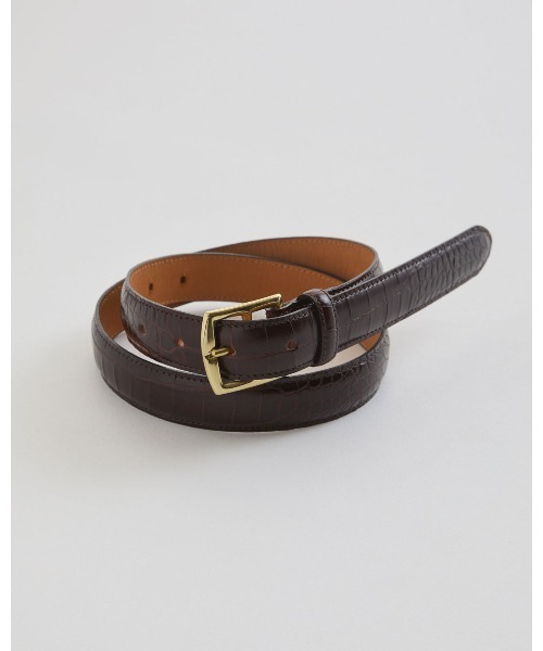 THE SHINZONE（ザ　シンゾーン）の「THE SHINZONE CROCODILE PLUMP BELT 25AMSIT11（ベルト・レディース・ブラック/ブラウン・FREE）」の2枚目の写真