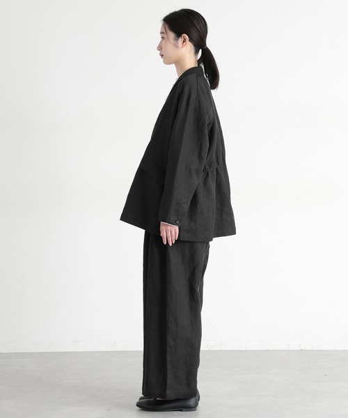 natural by clip》フレンチリネンジャケット×パンツ[プチサイズあり