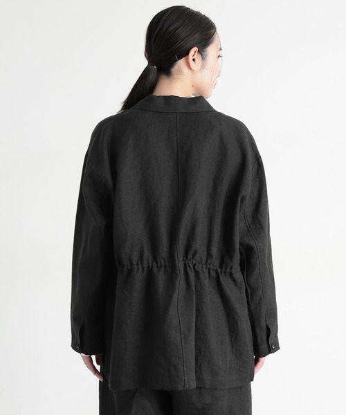 AP STUDIO リネンオーバージャケット黒 38 AP STUDIO リネンジャケット AP STUDIO リネンオーバージャケット黒 38