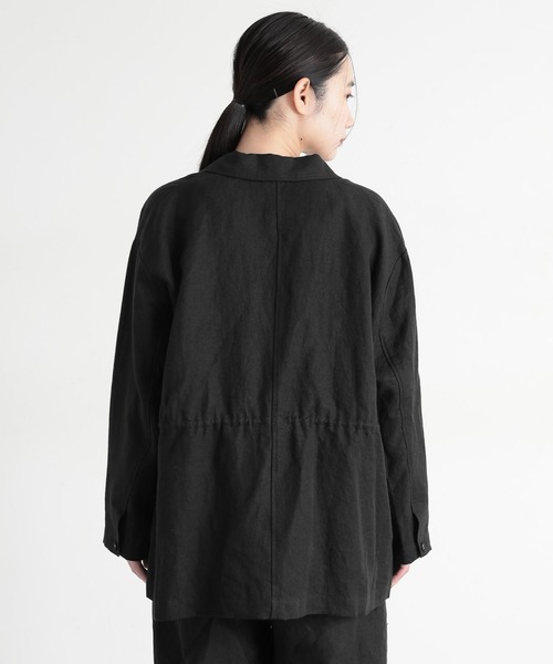 AP STUDIO リネンオーバージャケット黒 38 AP STUDIO｜オーバーサイズジャケットコート | Rakuten Fashion(楽天