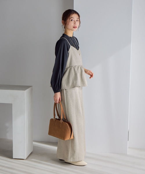 studio CLIP（スタディオクリップ）の「【WEB限定】アイロンいらずキャミソール[プラスサイズあり]《オケージョン2026SS》（キャミソール・レディース・ネイビー/ベージュ系その他/ブラック・FREE/ﾌﾘｰ(L)）」の10枚目の写真