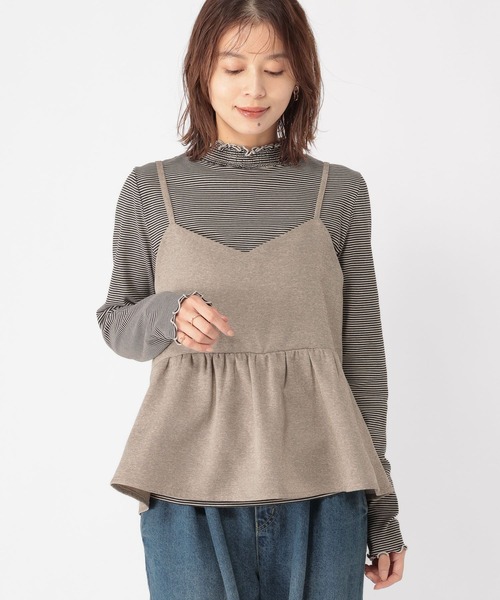 studio CLIP（スタディオクリップ）の「【WEB限定】アイロンいらずキャミソール[プラスサイズあり]《オケージョン2026SS》（キャミソール・レディース・ネイビー/ベージュ系その他/ブラック・FREE/ﾌﾘｰ(L)）」の11枚目の写真