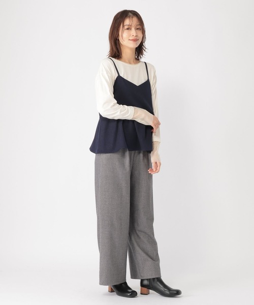 WEB限定】アイロンいらずキャミソール[プラスサイズあり