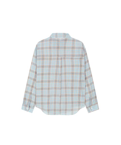 SALAD BAGUNI(サラダバグニ)の「Soft grid sheer shirt - blue(シャツ/ブラウス・レディース・その他・FREE)」の2枚目の写真