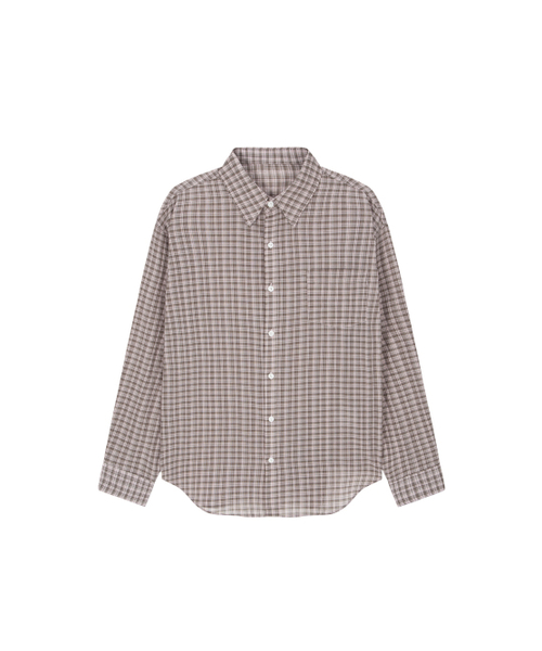 SALAD BAGUNI(サラダバグニ)の「Soft grid sheer shirt - blue(シャツ/ブラウス・レディース・その他・FREE)」の3枚目の写真