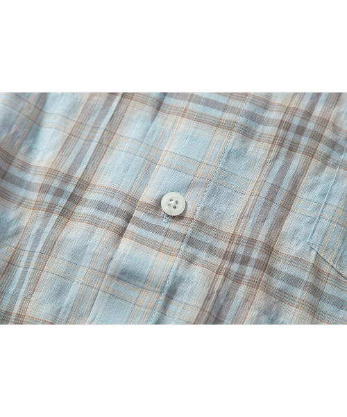 SALAD BAGUNI(サラダバグニ)の「Soft grid sheer shirt - blue(シャツ/ブラウス・レディース・その他・FREE)」の5枚目の写真