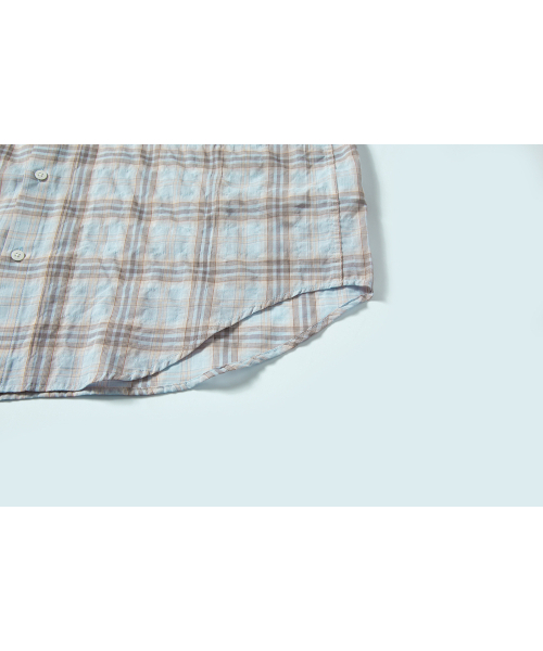 SALAD BAGUNI(サラダバグニ)の「Soft grid sheer shirt - blue(シャツ/ブラウス・レディース・その他・FREE)」の6枚目の写真
