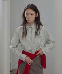 BUT'TON（ボッタン）の「Stripe Loop Shirt (Ivory)（シャツ/ブラウス）」