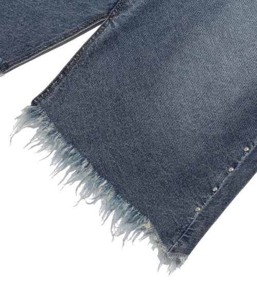 ISTKUNST(イストクンスト)の「WASHED STUD DENIM SKIRT_BLUE(IK2EFFD190A)(スカート・レディース・ブルー・S/M)」の5枚目の写真