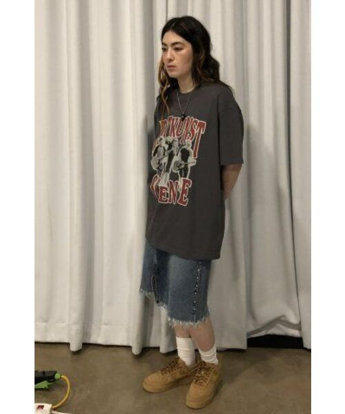 ISTKUNST(イストクンスト)の「WASHED STUD DENIM SKIRT_BLUE(IK2EFFD190A)(スカート・レディース・ブルー・S/M)」の7枚目の写真