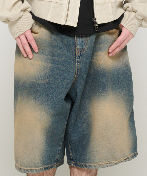 CARGOBROS(カーゴブロス)の「ヴィンテージウォッシングデニムバミューダパンツ(ミディアムブルー)(その他パンツ・メンズ・その他・M/L)」の6枚目の写真