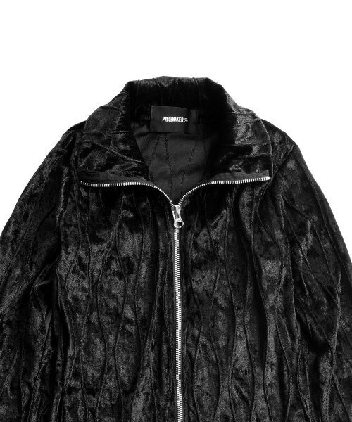 PIECEMAKER(ピースメーカー)の「VELVET WAVE STITCH 2WAY ZIP UP (BLACK)(ナイロンジャケット・レディース・その他・FREE)」の3枚目の写真