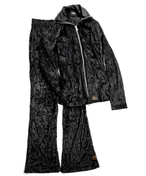 PIECEMAKER(ピースメーカー)の「VELVET WAVE STITCH 2WAY ZIP UP (BLACK)(ナイロンジャケット・レディース・その他・FREE)」の6枚目の写真