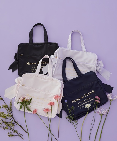 サテンキャリーオンバッグ（トートバッグ）｜Maison de FLEUR