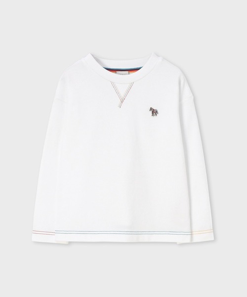 Paul Smith JUNIOR（ポールスミスジュニア）の「ジュニア カラーステッチ Tシャツ / 893195 3561201（Tシャツ/カットソー・キッズ・ブラック/ホワイト・100cm/110cm/120cm/130cm/140cm/150cm）」の2枚目の写真