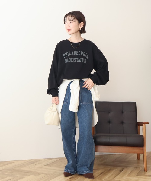 AMERICAN HOLIC(アメリカンホリック)の「ベイカーデニムパンツ(デニムパンツ・レディース・ホワイト/ブルー系その他・S/M/L)」の6枚目の写真